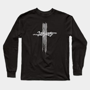 Jesus | Cross | Minimal Long Sleeve T-Shirt